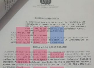 Orden de aprehensión contra Melisa Ibarra por intento de toma de la Defensoría en 2019 orden-de-aprehension-contra-melisa-ibarra-por-intento-de-toma-de-defensoria-en-2019