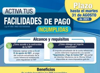 Hasta el 31 de agosto pueden dar continuidad a Facilidades de Pago incumplidas facilidades-de-pago-impuestos-nacionales