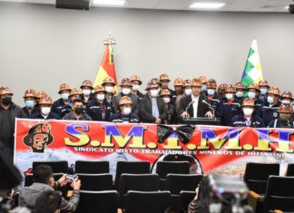 Trabajadores mineros de Huanuni “en pie de lucha para defender el proceso de cambio” mineros-huanuni-proceso-de-cambio-