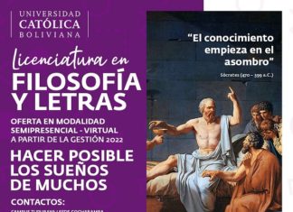 UCB lanzó la Carrera de Filosofía y Letras en modalidad virtual para todo el país carrera-filosofia-ucb-