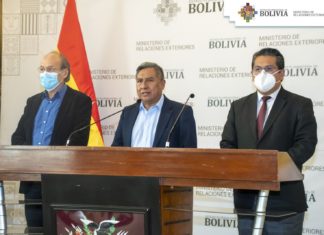 Gobierno califica como “digna, solvente y profesional” la representación boliviana en la disputa por el Silala canciller-lima-silala