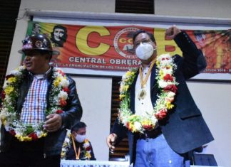 Arce pide a la COB estar alerta ante intentos de desestabilización de la derecha presidente-luis-arce-cob