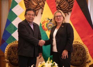 Vicepresidente recibió a la ministra de Cooperación Económica y Desarrollo de Alemania choquehuanca-alemania-