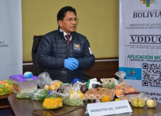 Viceministro Silva muestra productos del Subsidio entregados en mal estado por una cadena de supermercados silva_subsidio_