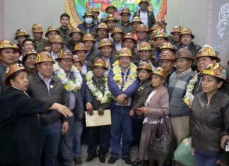 Arce destaca rol de Fencomin en la historia de Bolivia como fuerza laboral y política fencomi-arce-