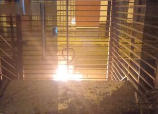 Inician investigación por destrozos provocados al frontis Fiscalía de Cochabamba destrozos-cochabamba