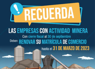 Seprec: Empresas mineras tienen hasta fin de mes para actualizar Matrícula de Comercio SEPREC
