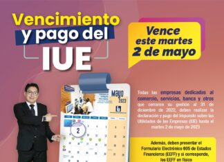 El 2 de mayo vence plazo de pago del IUE sin-vence-