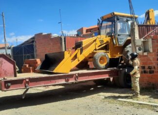 En allanamiento encuentran maquinaria pesada valorada en más de Bs 1,3 millones en El Alto maquinaria-pesada
