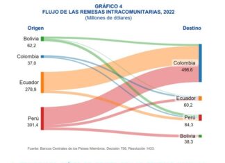 Bolivia ocupa el tercer lugar de envío de remesas dentro de la CAN remesas-grafico-can-acuerdos-