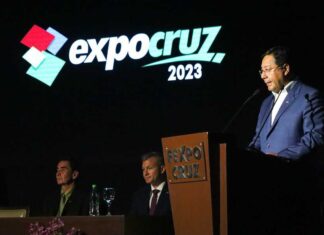 Arce llama a la unidad en Expocruz y al trabajo conjunto por Bolivia arce-expocruz-acuerdos-