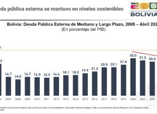 Bolivia bajó del 33% al 26,9% la deuda externa bolivia-bajo-del-33-por-ciento-a-26-punto-9-deuda-externa