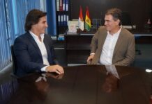 PRESIDENTE RODRIGO PAZ Y ALCALDE ELECTO DE SANTA CRUZ, MAMEN SAAVEDRA, ACUERDAN TRABAJO CONJUNTO