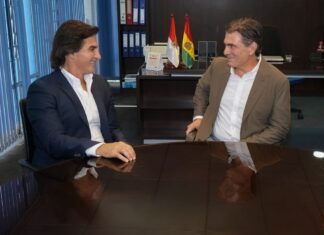 PRESIDENTE RODRIGO PAZ Y ALCALDE ELECTO DE SANTA CRUZ, MAMEN SAAVEDRA, ACUERDAN TRABAJO CONJUNTO